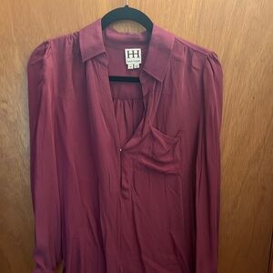 Deep purple blouse 100% silk